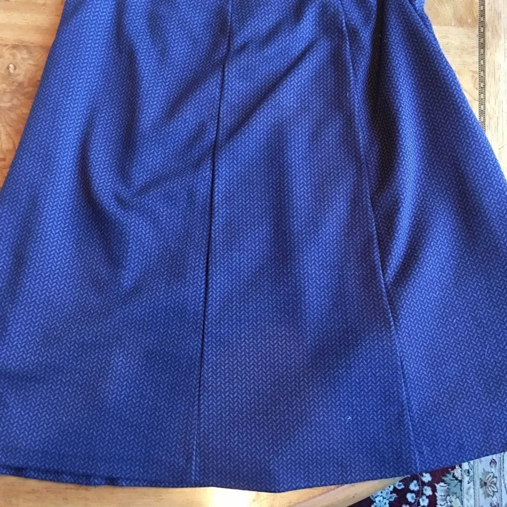 BLUE TWEED Midi Flare Skirt!